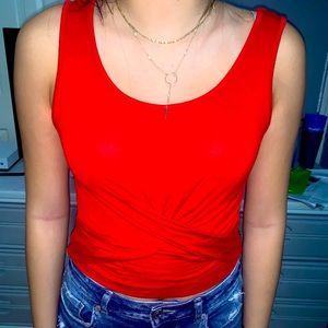 Red Pirates of the Caribbean tank top